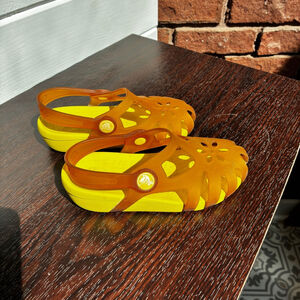 Crocs Shirley Girls Mary Jane Sandals - Bright Yellow - Kids Size 11